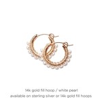 viv & ingrid 14K GOLD FILL WRAP HOOPS WITH STONE