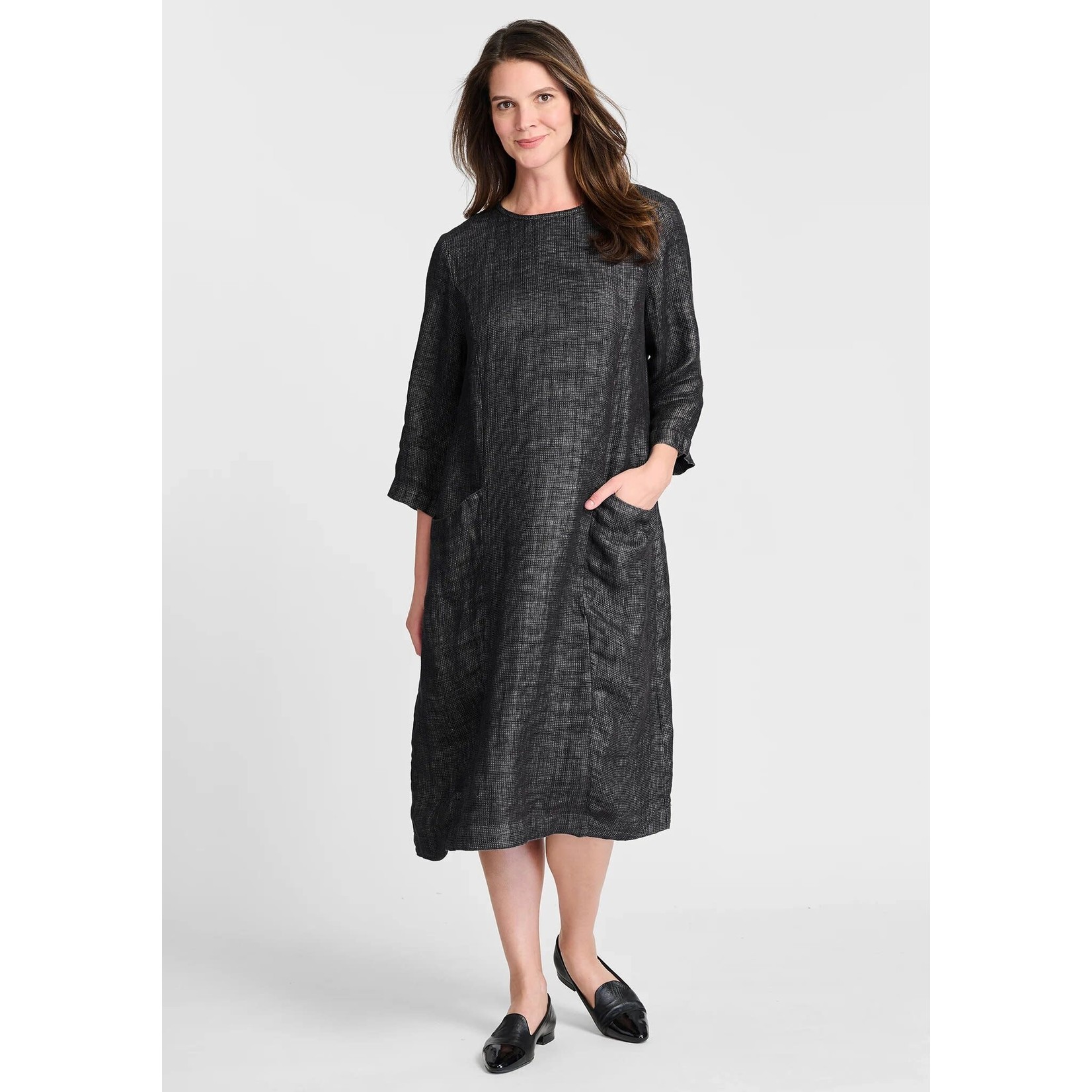 FLAX SLOUCH POCKET DRESS