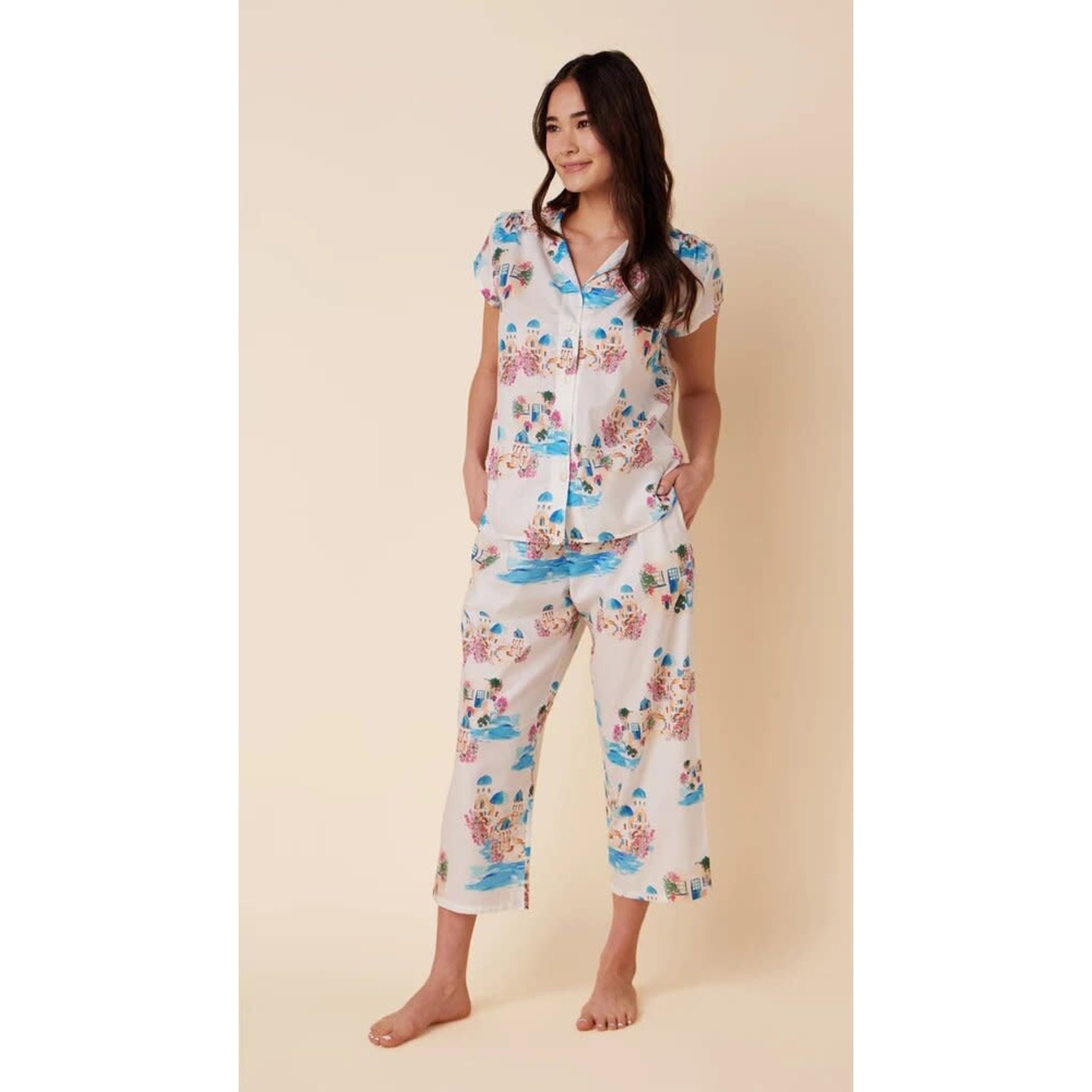 The Cat's Pajamas Women's Gia Luxe Pima Capri Pajama Set