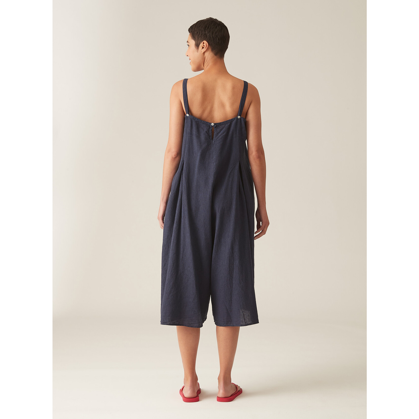 CUT LOOSE CROSSHATCH CROP JUMPSUIT