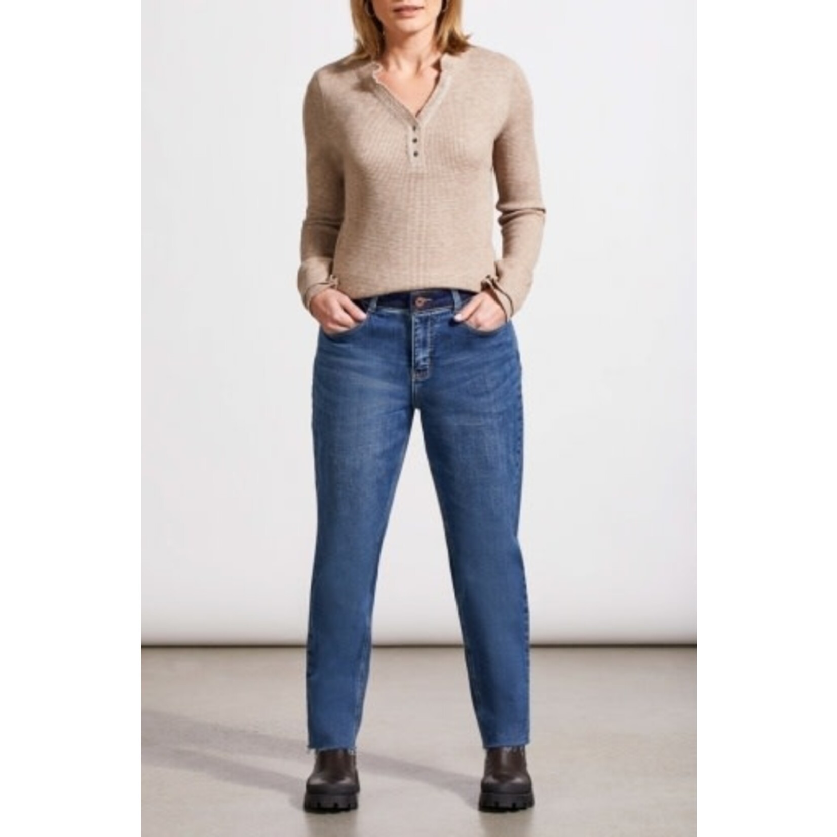 TRIBAL HENLEY TOP W/ BUTTONS