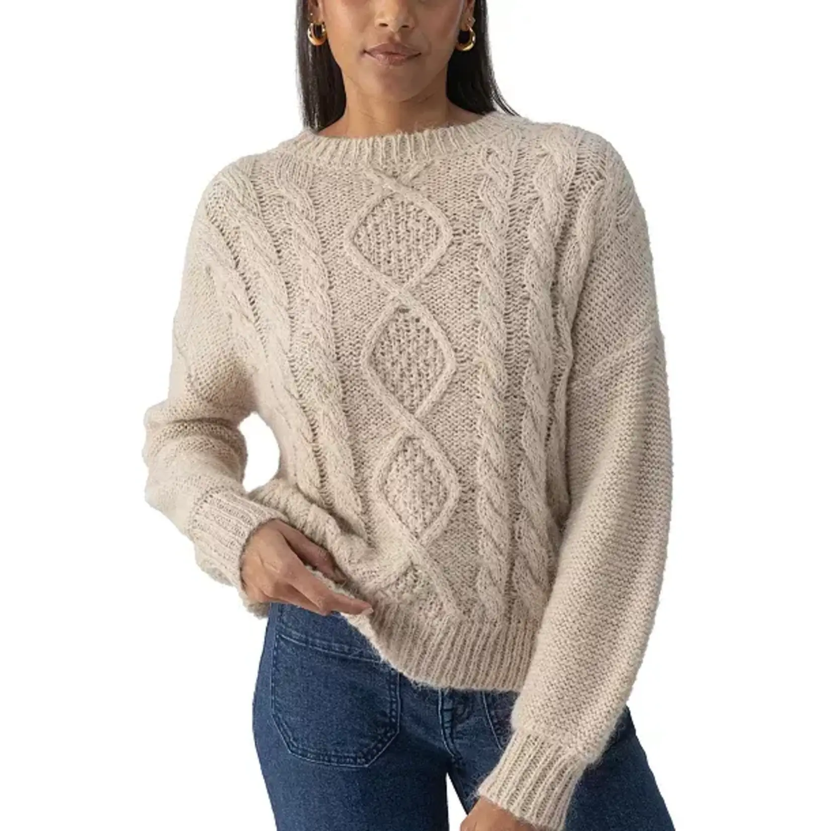 SANCTUARY COZY CABLE SWEATER