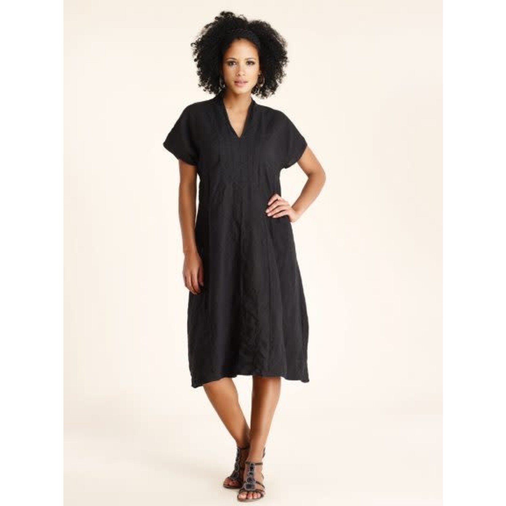 LUNA LUZ SHAWL COLLAR DRESS