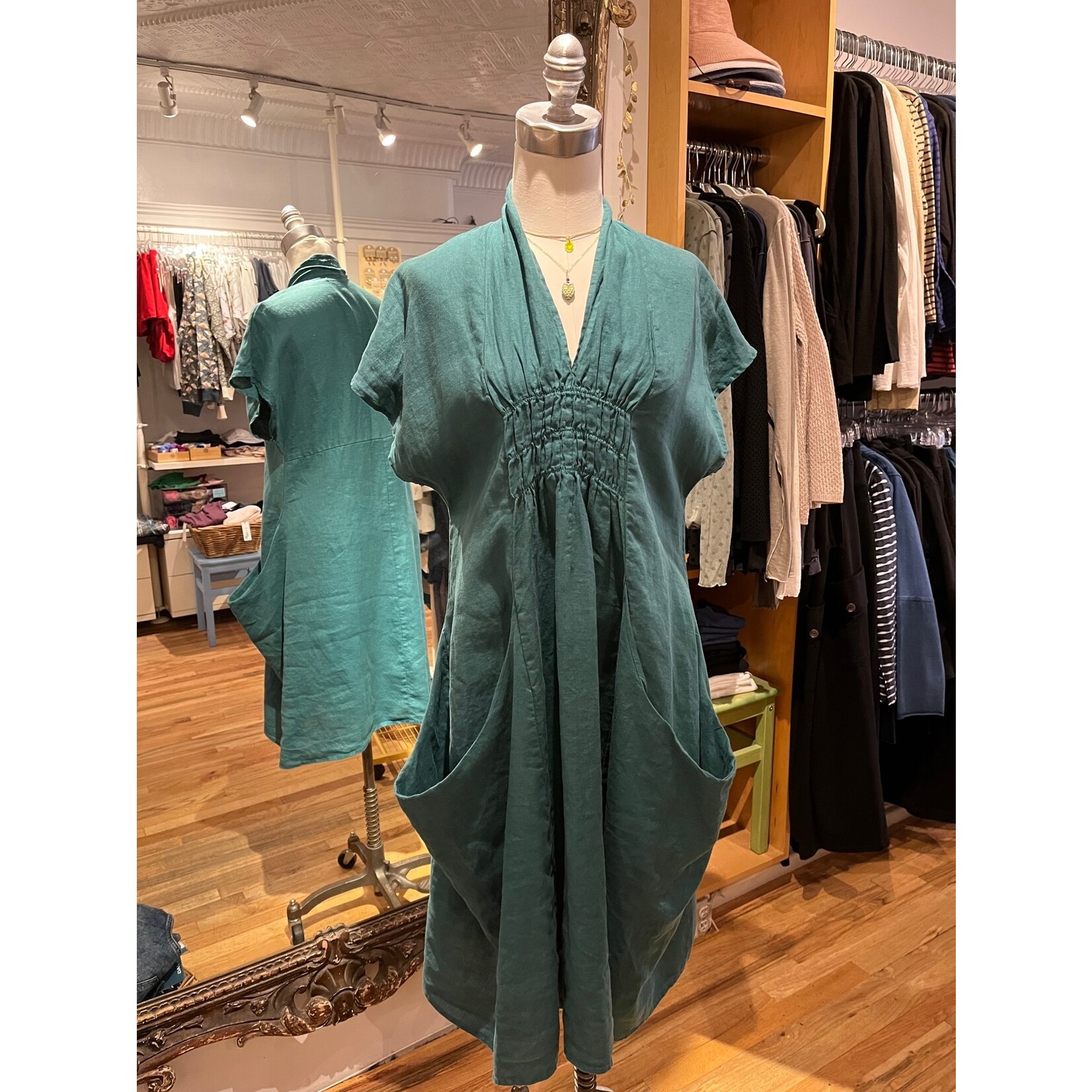LUNA LUZ SHAWL COLLAR DRESS