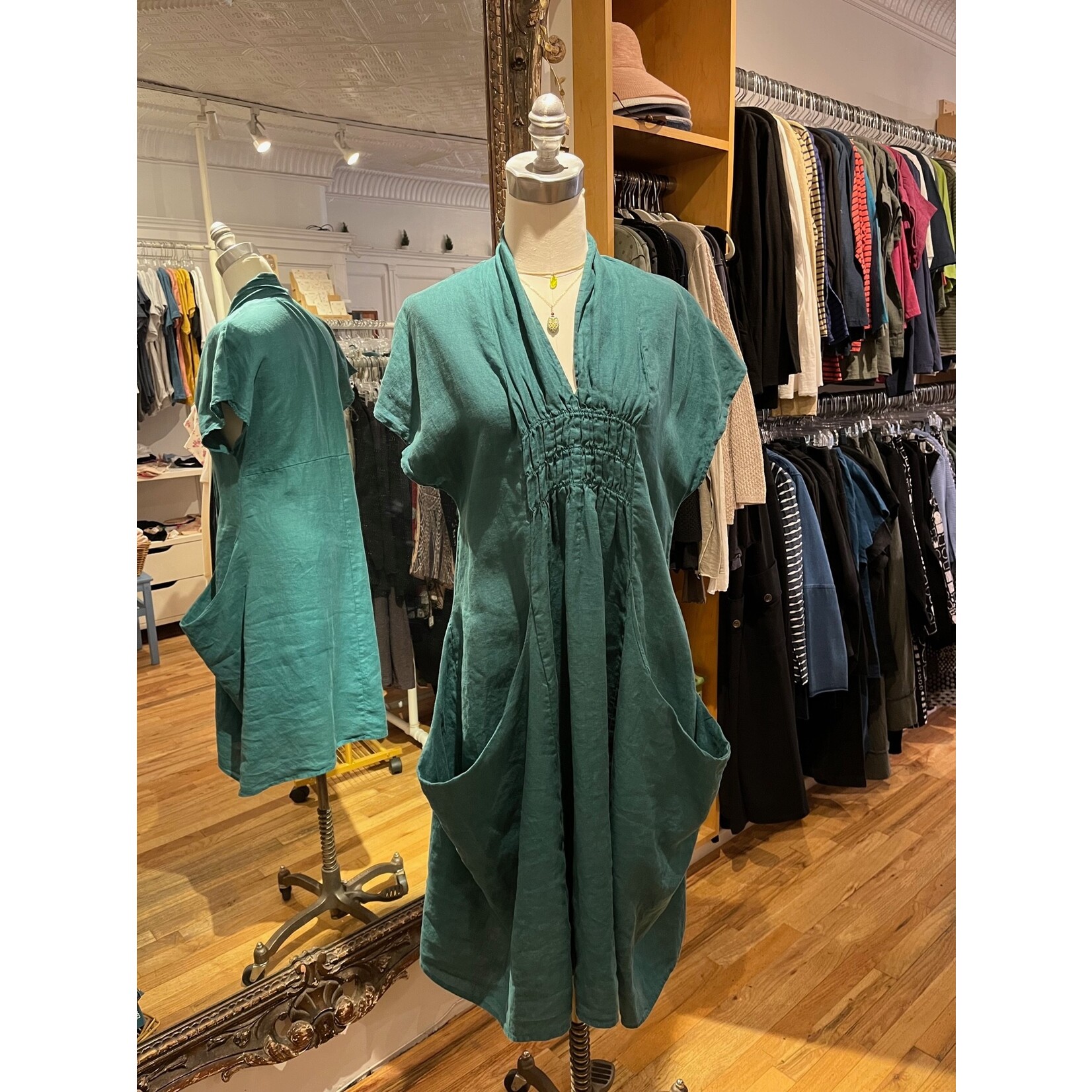 LUNA LUZ SHAWL COLLAR DRESS