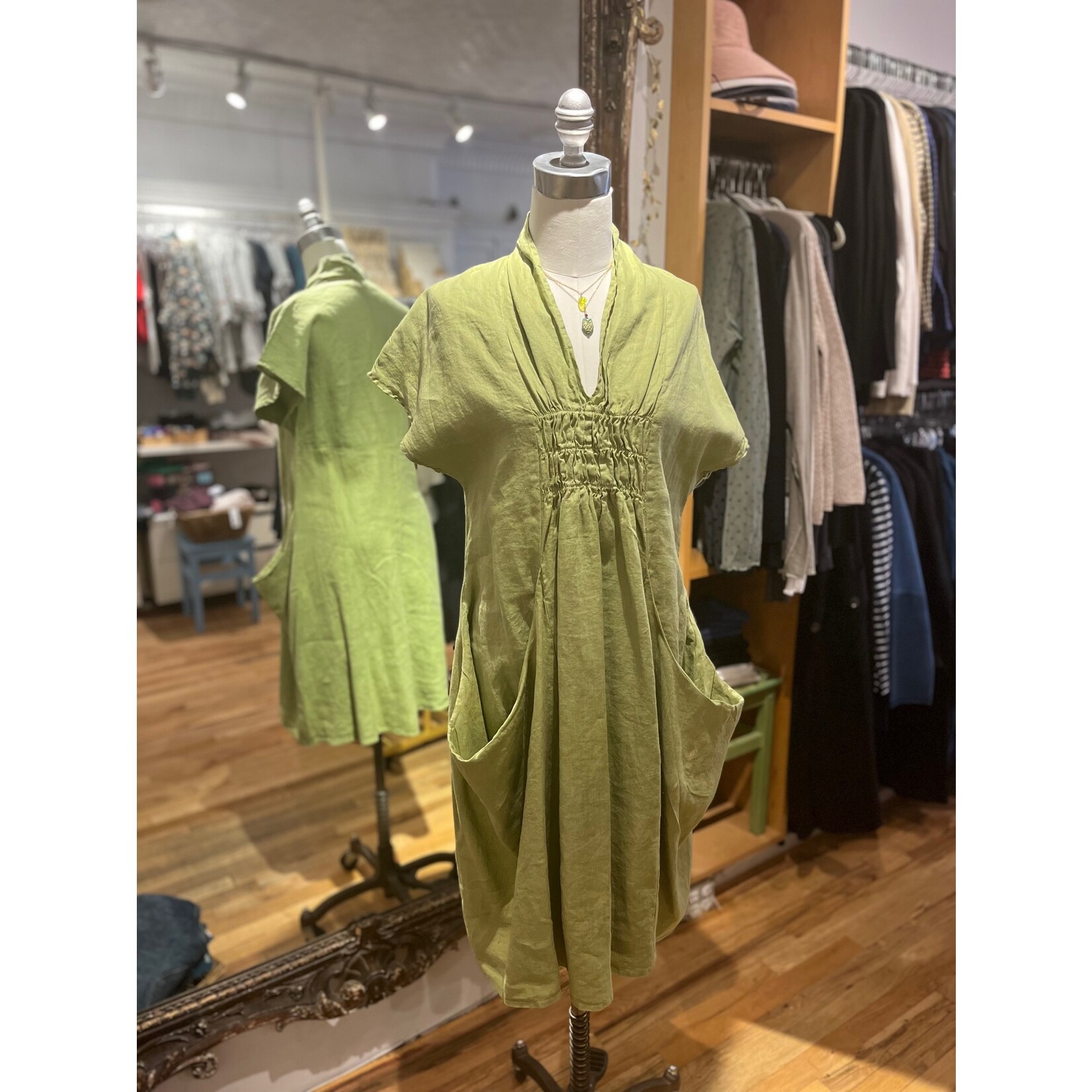 LUNA LUZ SHAWL COLLAR DRESS