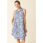 HABITAT LINEN CIRCLE SLEEVELESS SHIRT DRESS 48580