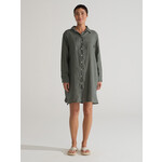 CUT LOOSE HANKY LINEN SHIRT DRESS