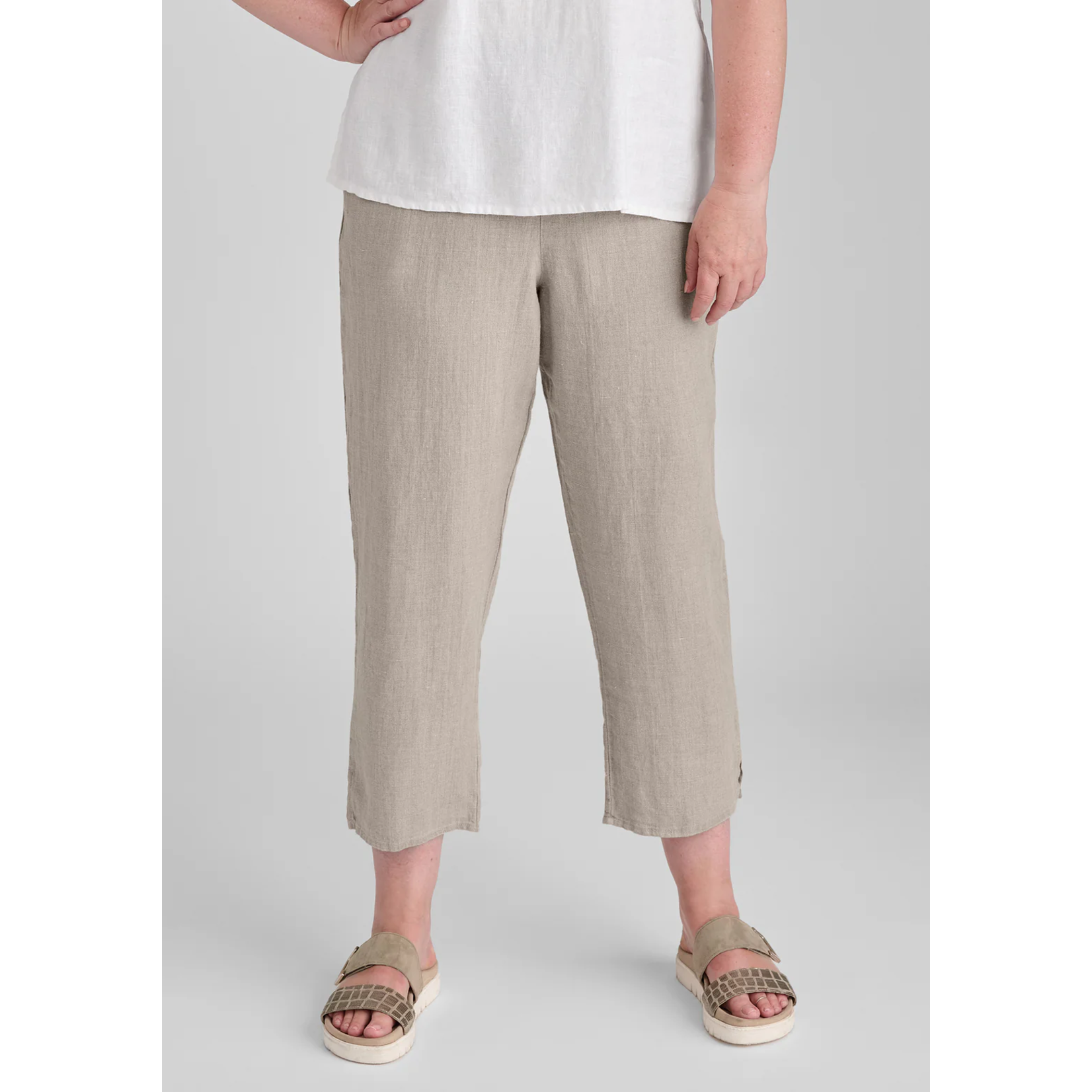 FLAX POCKETED ANKLE PANT
