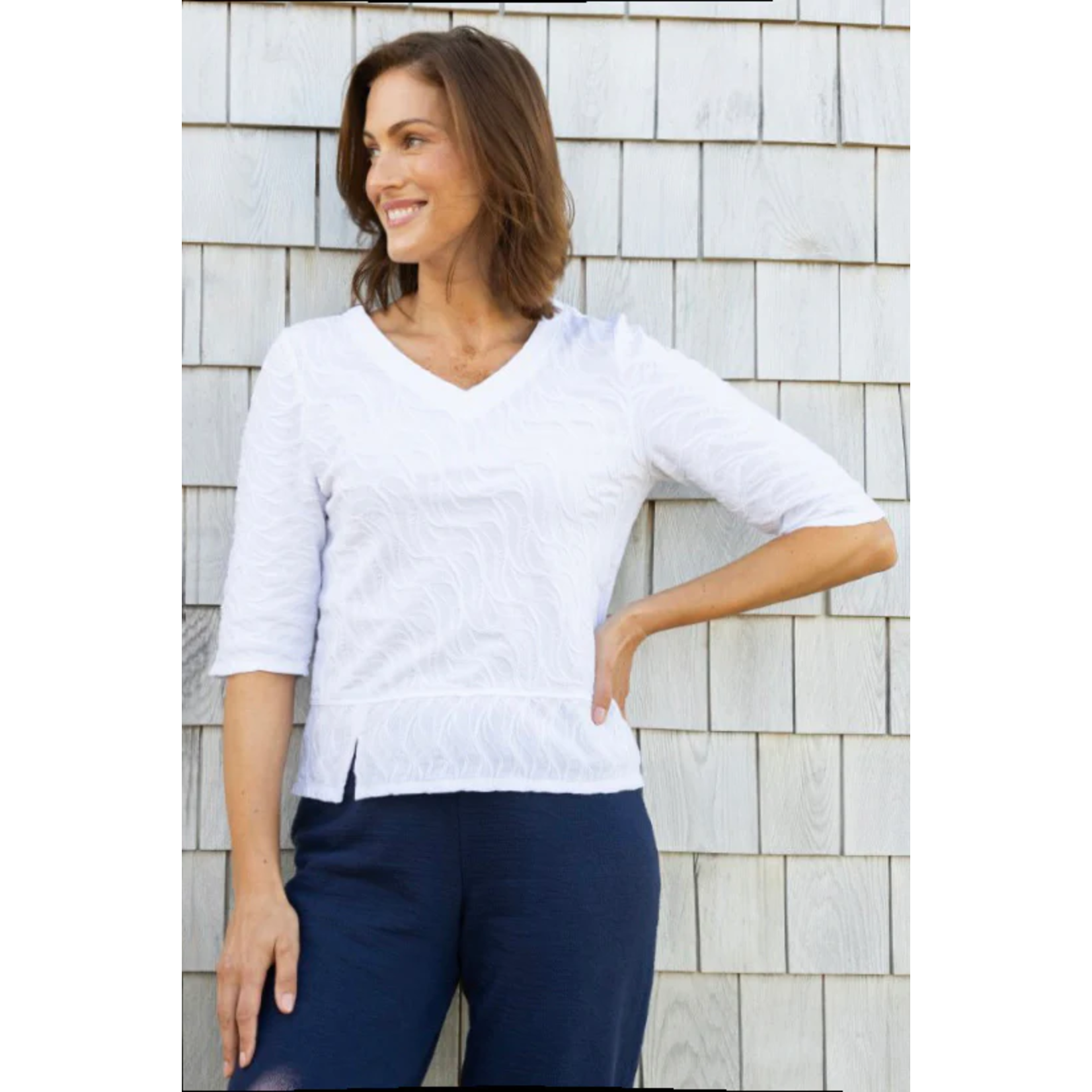 HABITAT CASCADE COTTON ELBOW SLEEVE TEE 16315