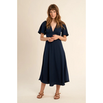 MOLLY BRACKEN MB LONG V-NECK DRESS