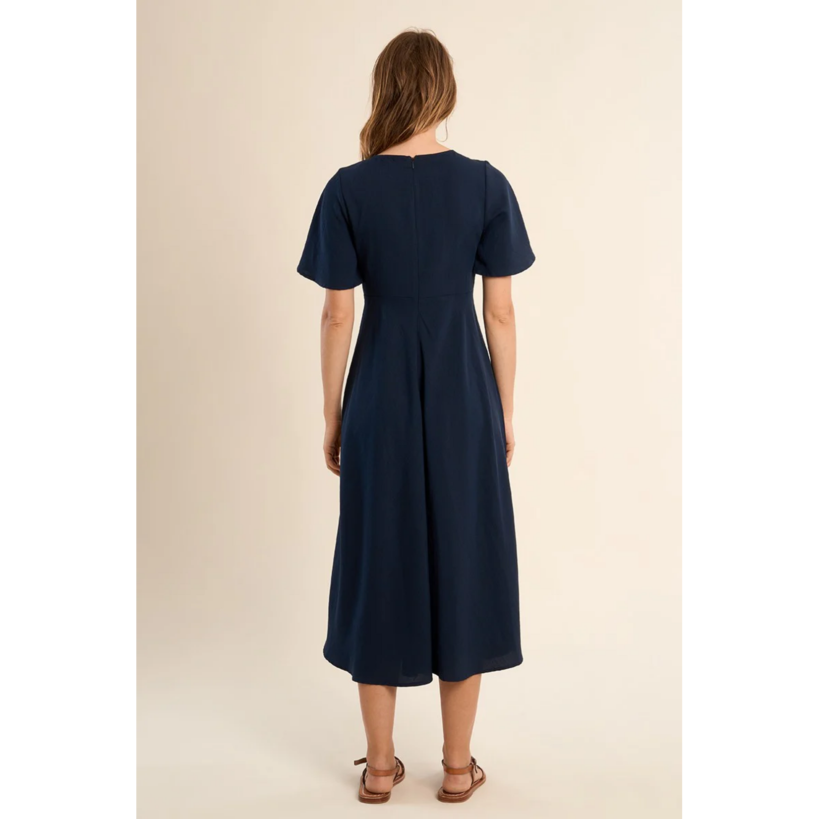 MOLLY BRACKEN MB LONG V-NECK DRESS