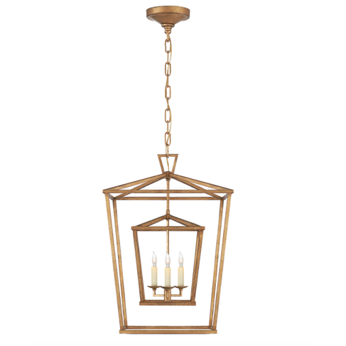 Darlana Medium Double Lantern in Gilded Iron (showroom sample sale)