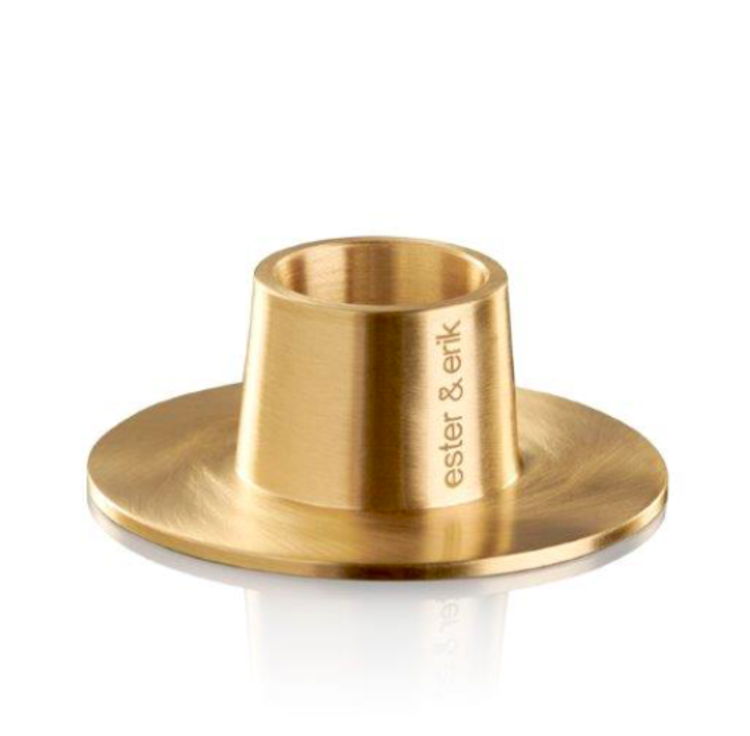 Brass Tapered Candle Holders, Set of 2