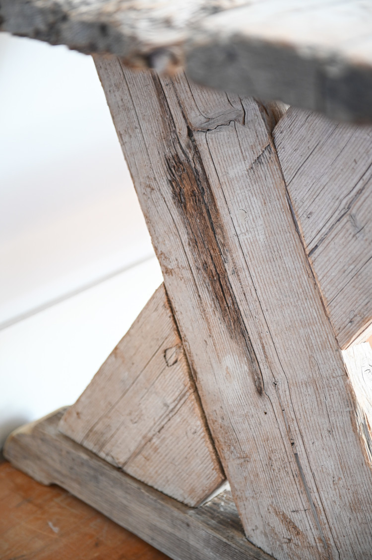 Farmhouse Dining Table or Console Crafted From 19th Century Timbers