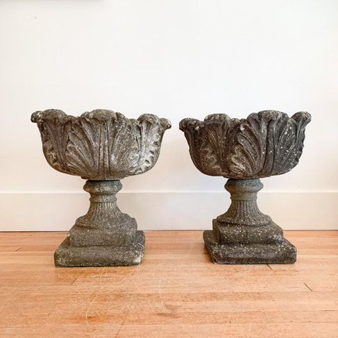 Antique Acanthus Leaf Planter (PAIR) SOLD
