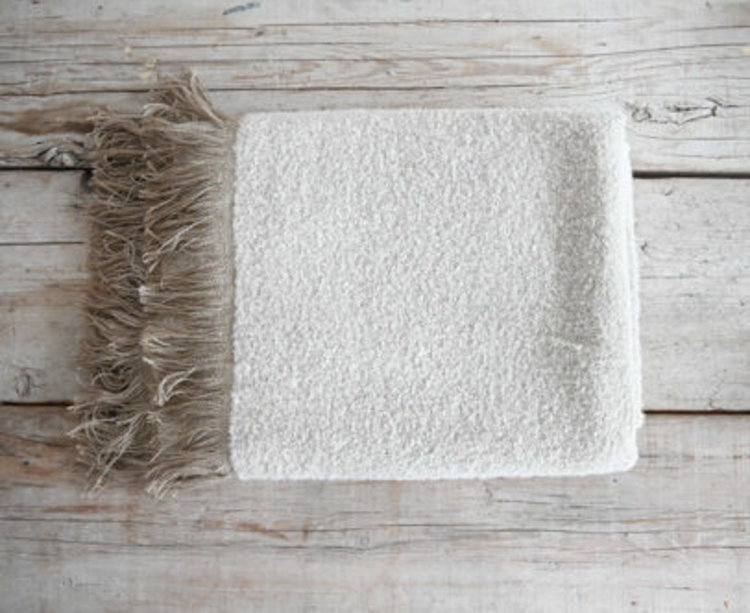 Winters Throw Blanket Natural & White