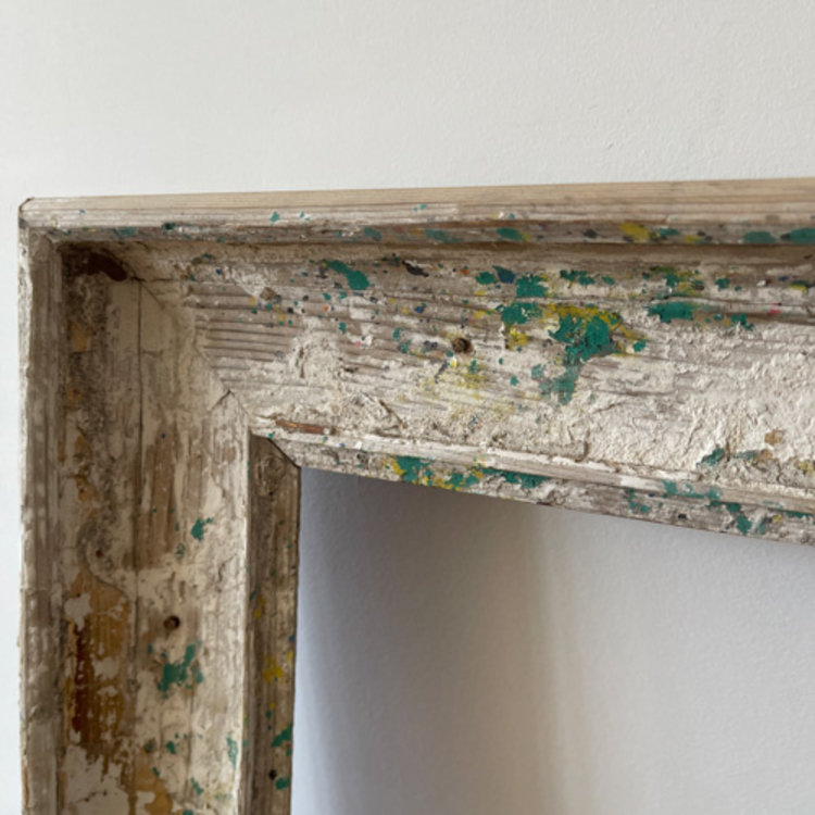 Antique Large Wooden Frame – Authentic Vintage 46″ × 35″