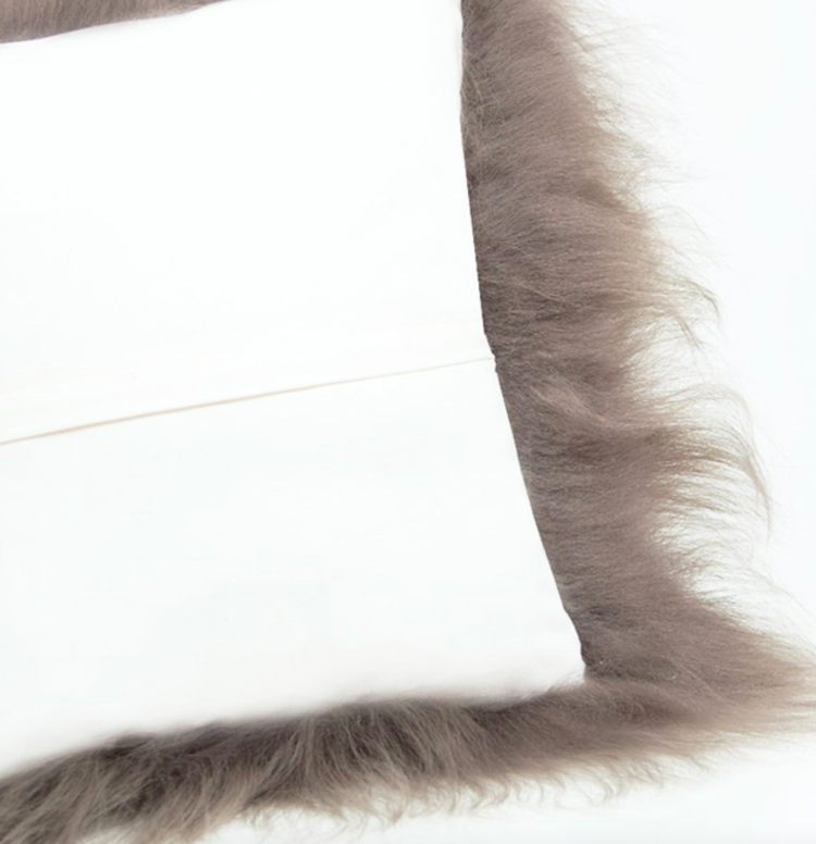 Icelandic Sheepskin Cushion in Mineral