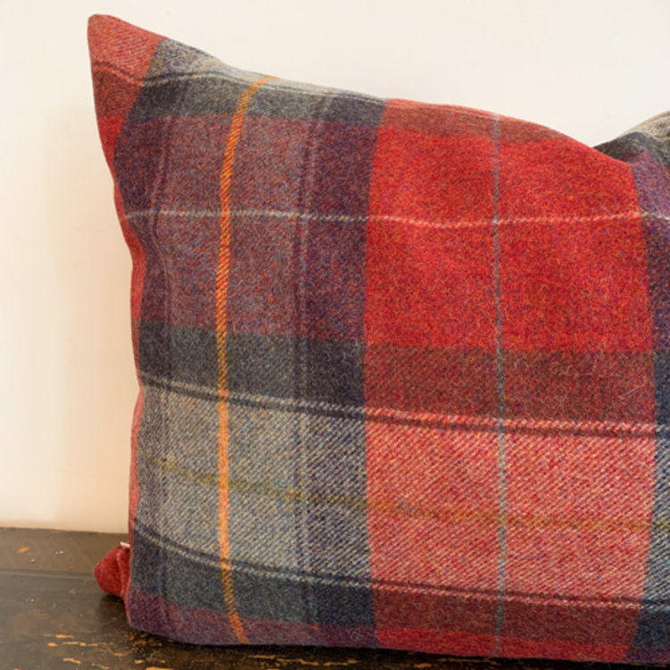 Buxley Plaid Wool Pillow