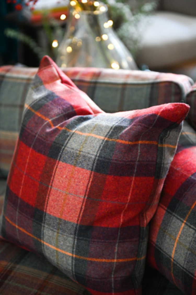 Buxley Plaid Wool Pillow