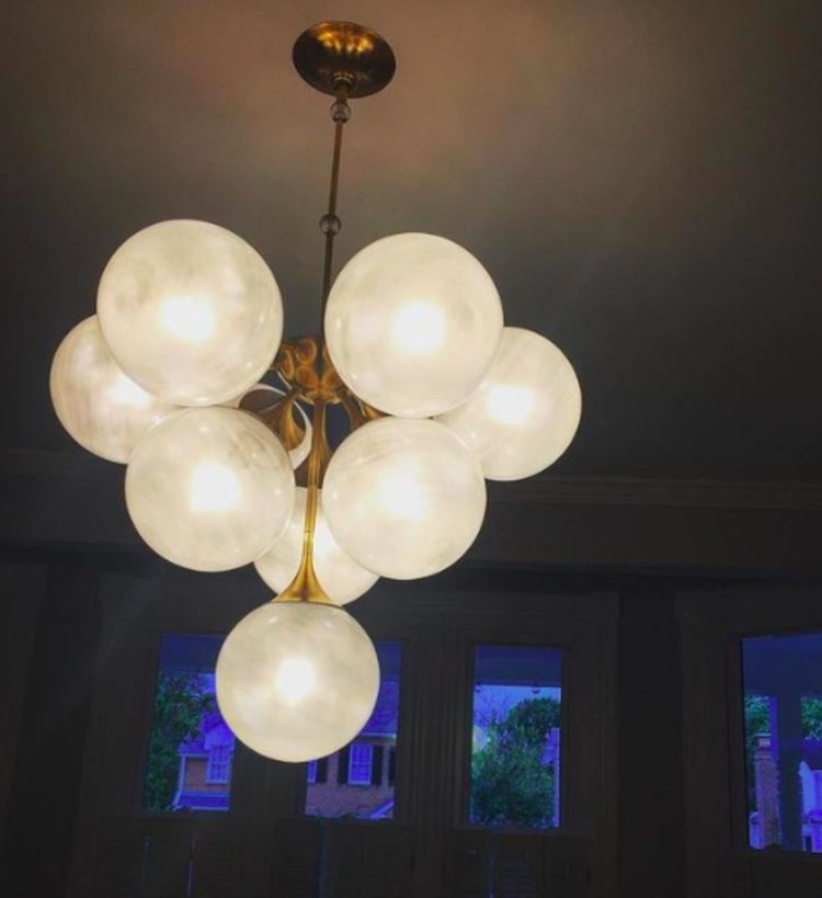 Cristol Tiered Chandelier, brass