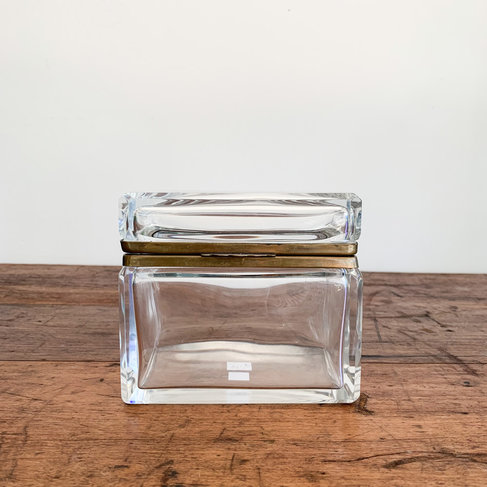 Antique Vintage French Crystal Box (SOLD)