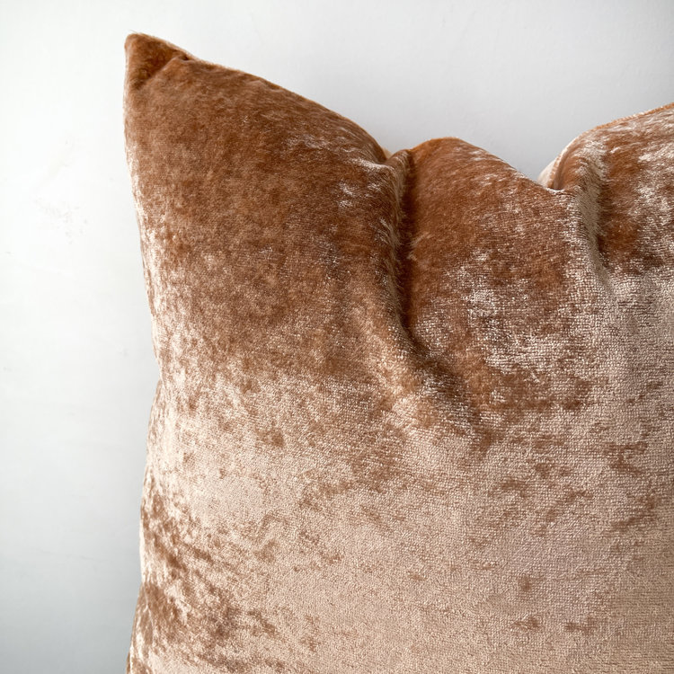 Gild & Co. Mulberry Fortrose Velvet Pillow in Copper