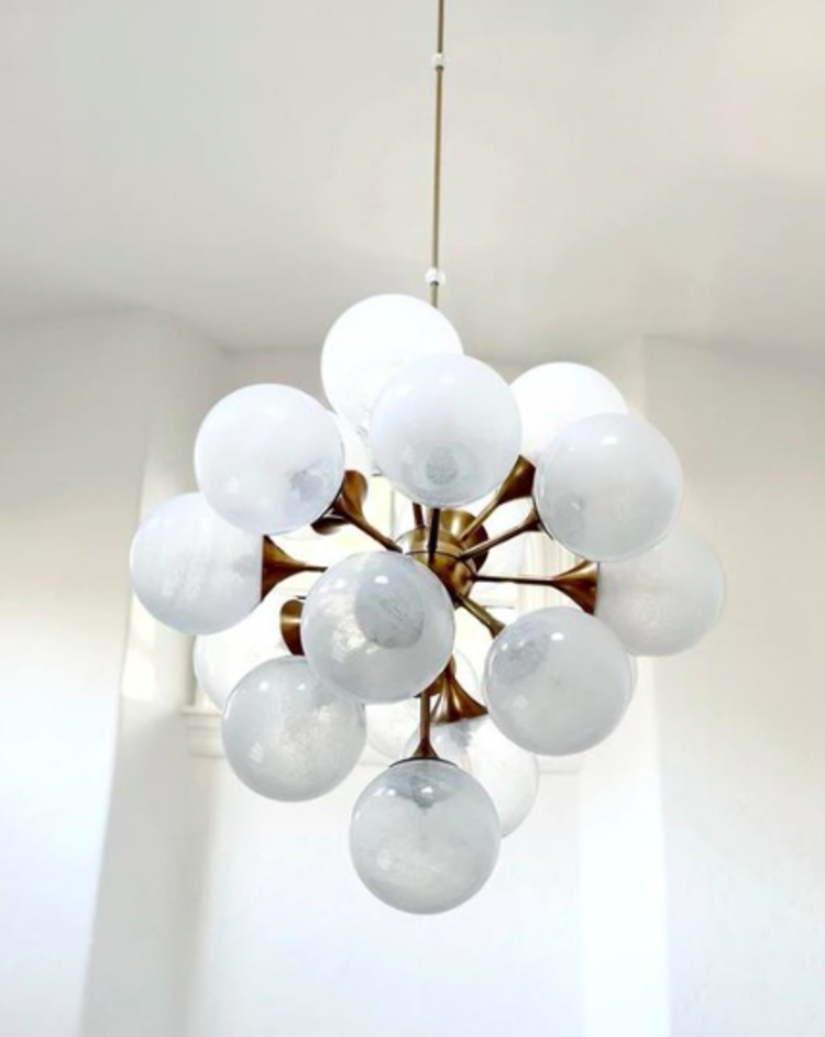 Cristol Tiered Chandelier Large Antique Brass (showroom sample)