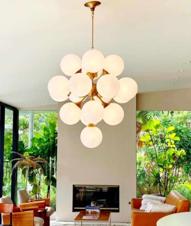 Cristol Tiered Chandelier Large Antique Brass (showroom sample)