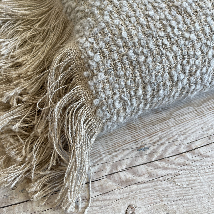 Bubley Belgian Throw Blanket in Grey