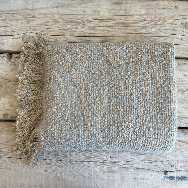 Bubley Belgian Throw Blanket in Grey