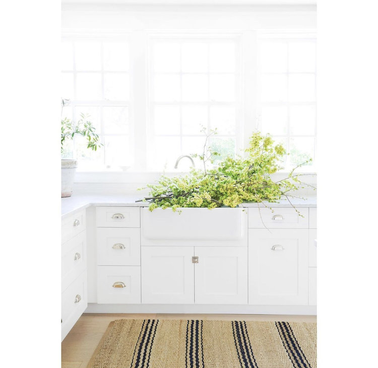 Jute Woven Rug in Ticking Stripes - Indigo or Black