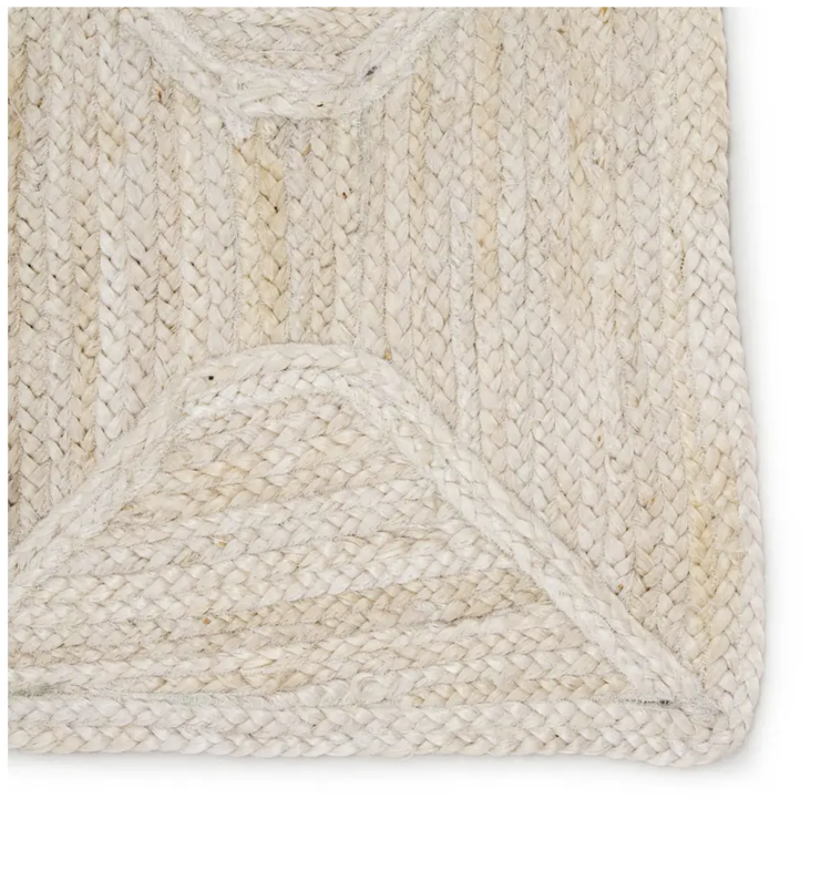 Genoa Bay Jute Rug in Oyster Shell