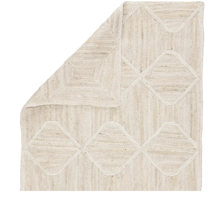 Genoa Bay Jute Rug in Oyster Shell