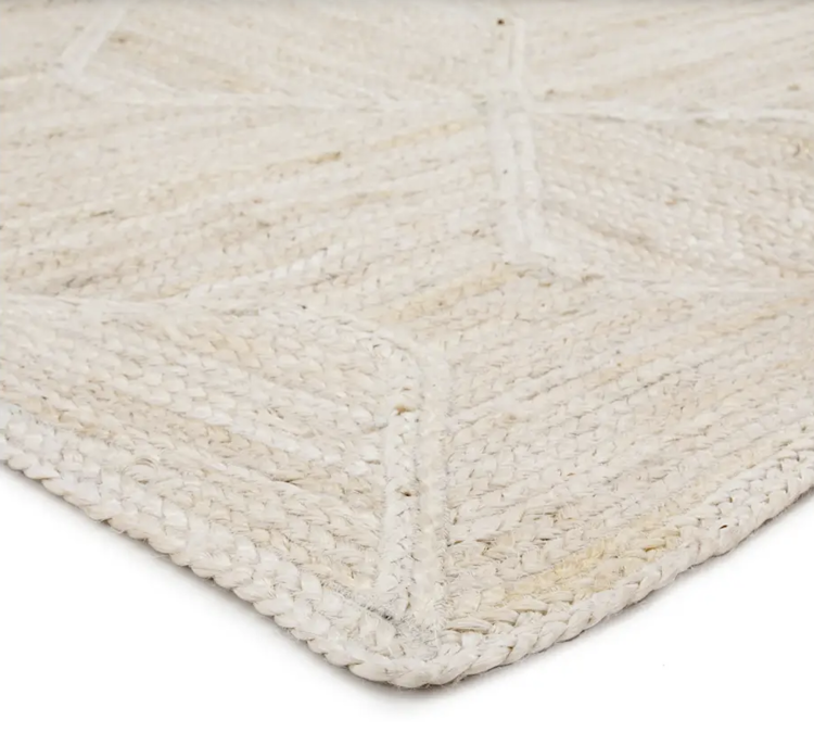 Genoa Bay Jute Rug in Oyster Shell
