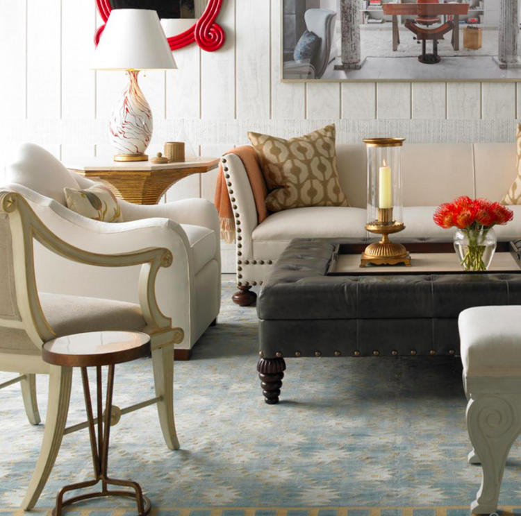 Bunny Williams Home Marbleized Table Lamp, Red (warehouse item)