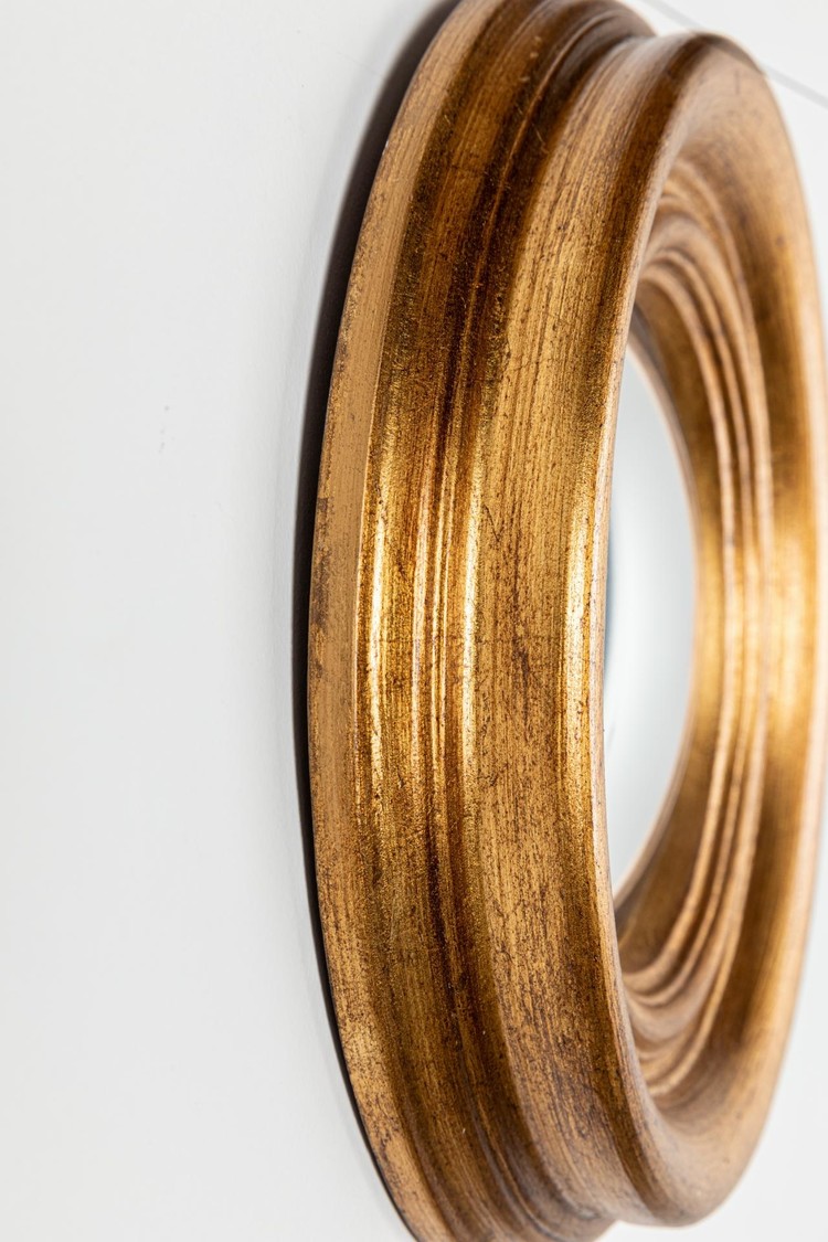 Gold Convex Mirror 34″