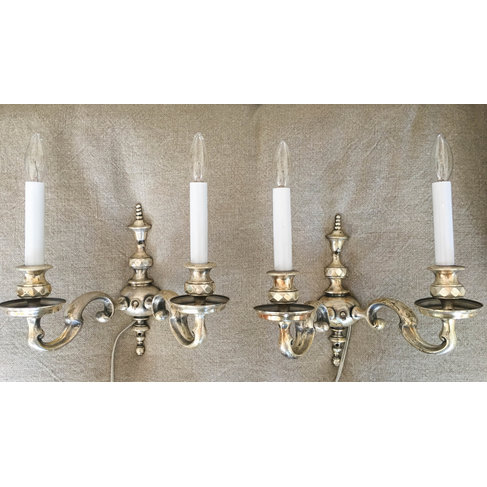 Antique Antique Silver Wall Sconce (warehouse item)