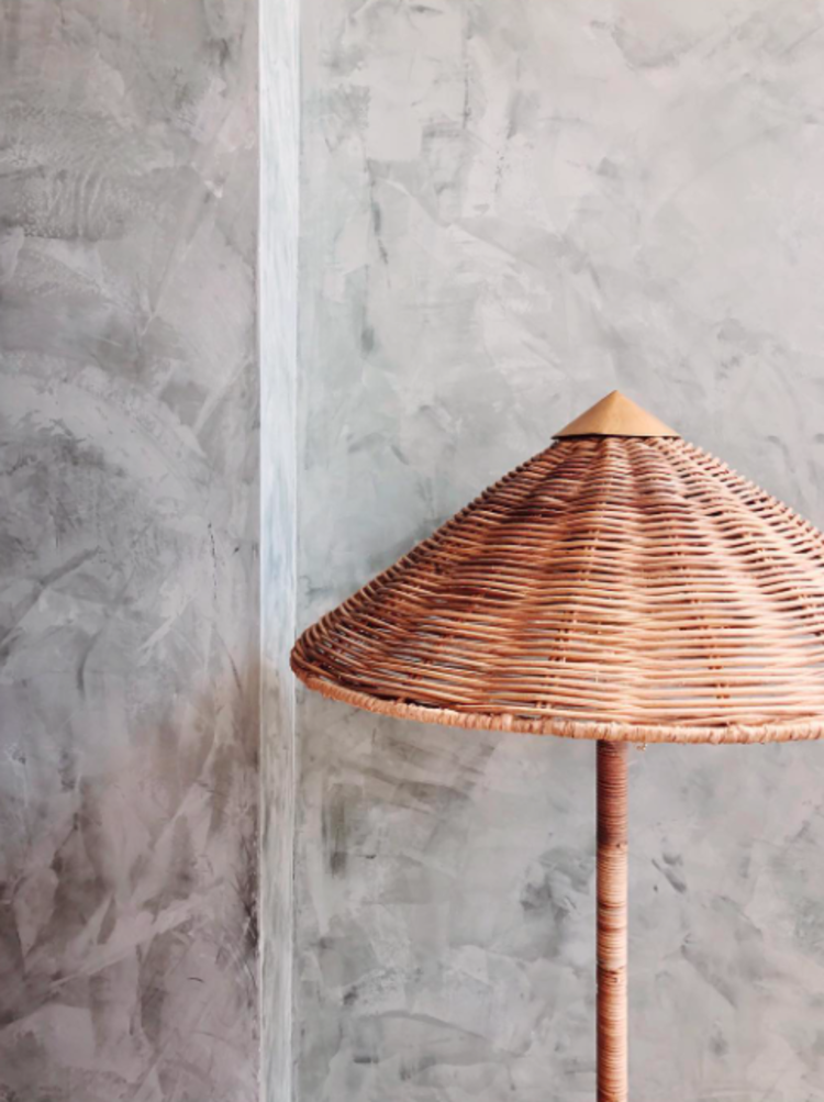 Terrace Floor Lamp in rattan