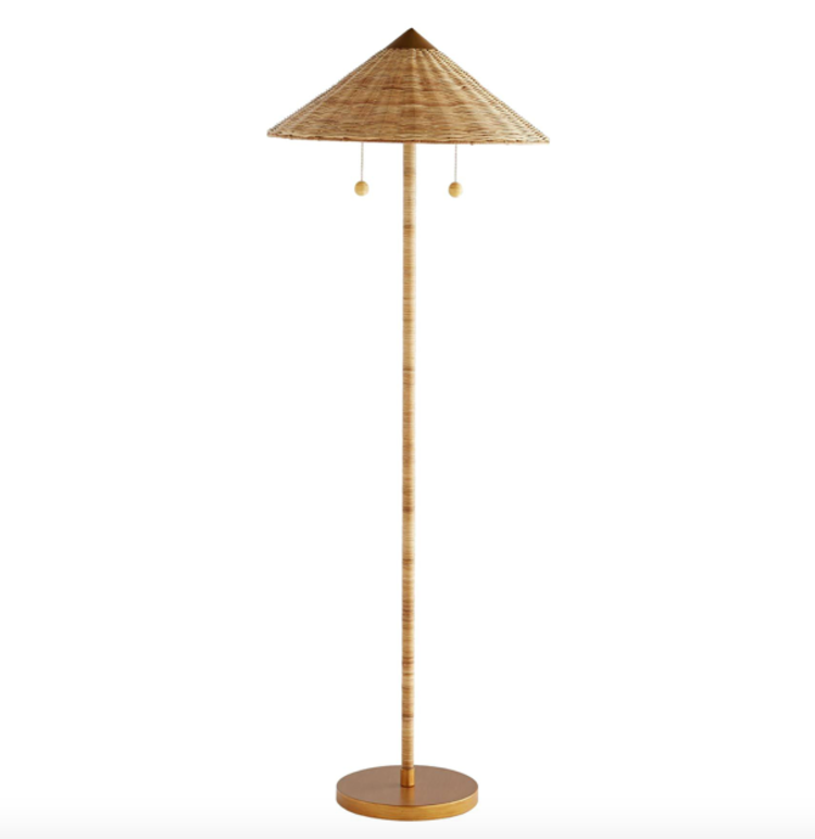 Terrace Floor Lamp in rattan