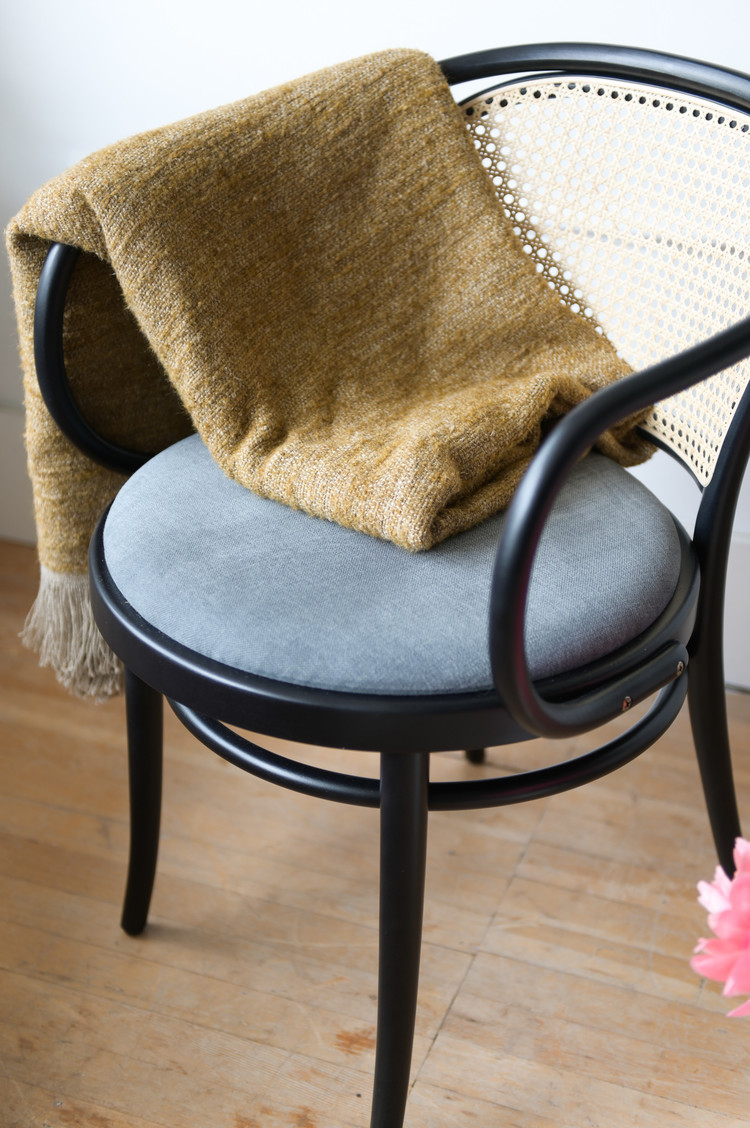 Nash Throw Blanket in Saffron