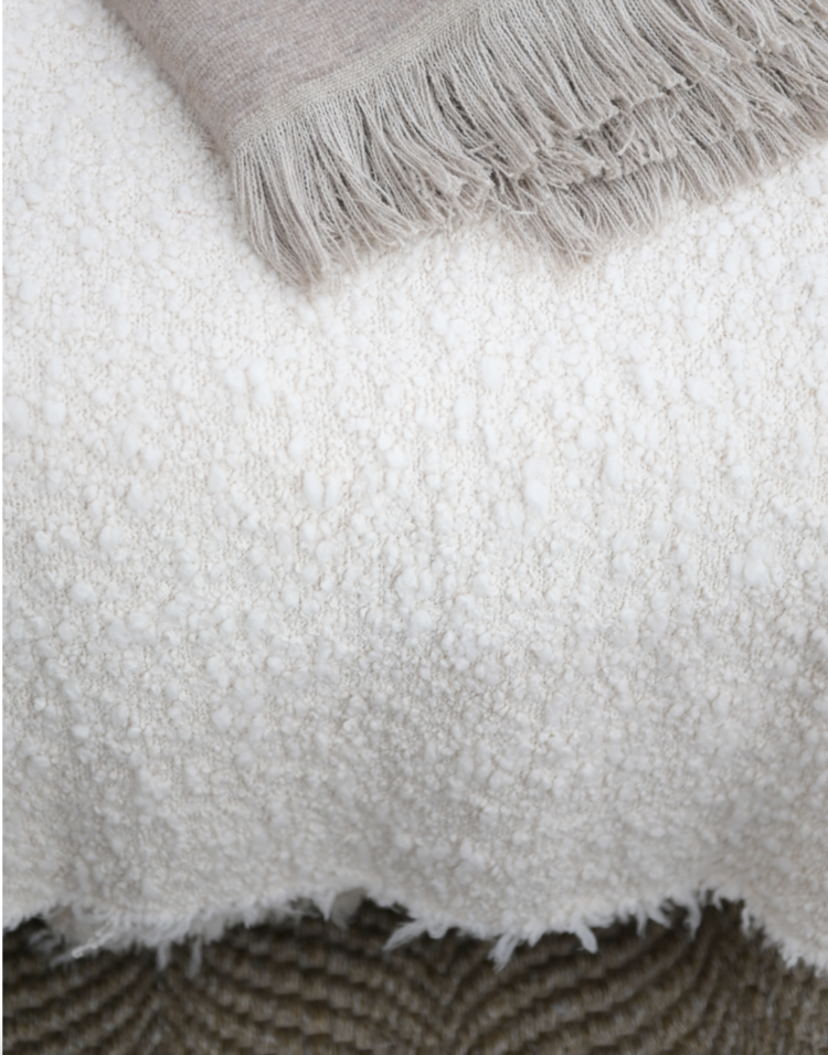 Kusama Throw Blanket, Cream