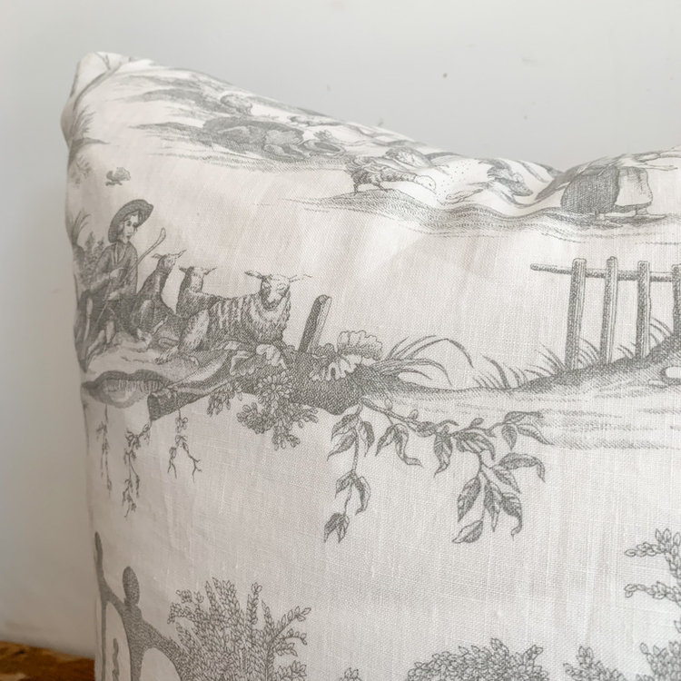 Schumacher Siena Toile Cushion