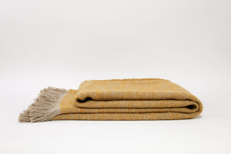 Nash Belgian Throw Blanket -  Gold