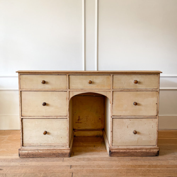 Antique English Desk with Original Paint