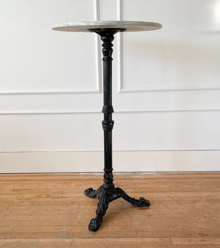 Antique Vintage Marble Top Tall Table (in store now)
