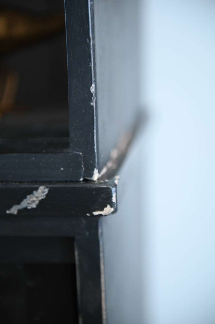 Antique Substantial Antique Large Black Cabinet