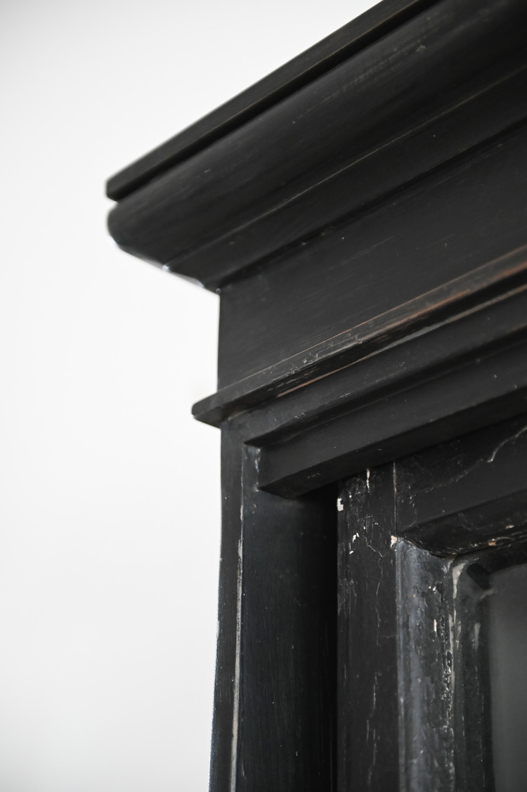 Antique Substantial Antique Large Black Cabinet