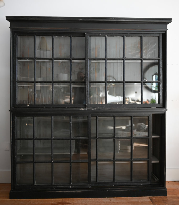 Substantial Antique Large Black Cabinet